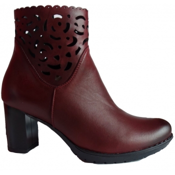 Skórzane botki tęgość G 1/2 obcas 7 cm